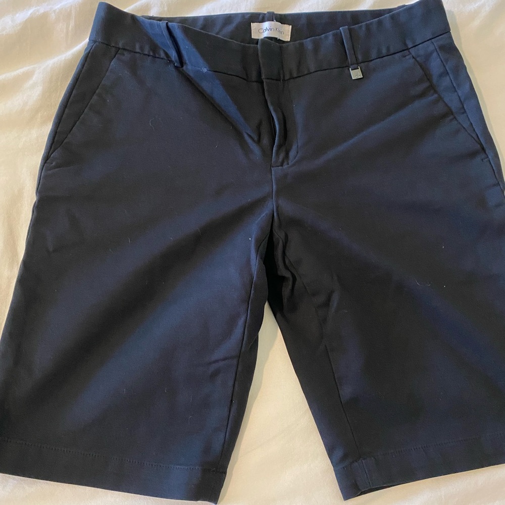 Calvin Klein black slack shorts